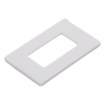 Placa de Pared Screwless / 1 Espacio (1 Gang) / Acabado Satinado Snow / Perfil Delgado 0.30 in (7.6 mm) / Apertura Estilo Designer