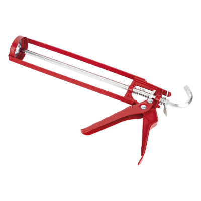 Pistola Calafateadora / 9" (228.6 mm) / Mango Aluminio y Marco Acero / Cartuchos Estándar 216 x 50 mm / Gatillo Ajustable / Espiga Gancho