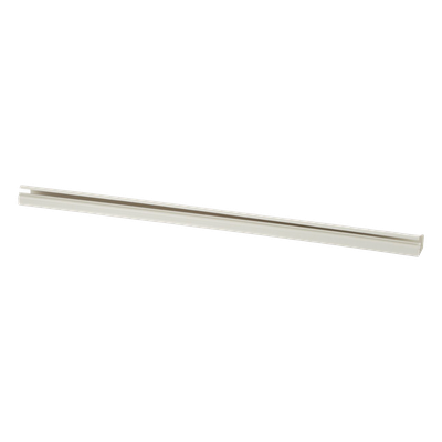 Canaleta de PVC / Diseño Tipo Bisagra / 38.4 x 24 x 3048 mm (10 ft) / Instalación Adhesiva Sin Herramientas / UL94V-0 / Blanco Mate