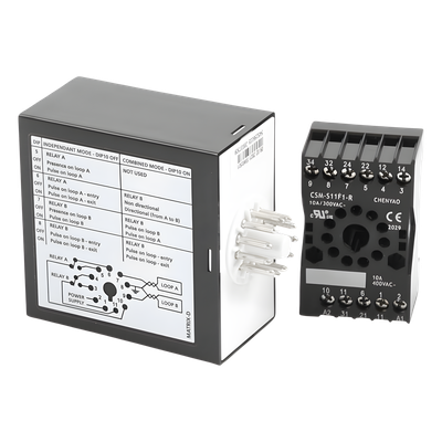 Sensor de Masa para Barreras / Doble Canal / 12-24 VAC/VCC / IP40 / -30 a 70°C / 2.5W / 76x38x76 mm / 0.25x0.125x0.25 ft