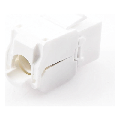 Módulo Jack Keystone / Cat6A / Toolless / U/UTP / 180° / 10 Gbps / Color Blanco