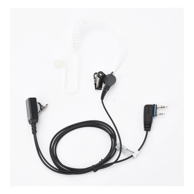Micrófono-Audífono / Tubo Acústico Transparente / Conector 2 Pines / PTT de Solapa / Cable Kevlar / Compatible ICOM