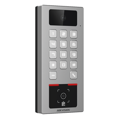 Terminal de Control de Acceso / Lector QR Exterior / Videoportero 2 MP / IP65 & IK09 / 100,000 Tarjetas / 300,000 Eventos / Bluetooth y App
