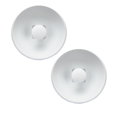 Antena Modular Dual Slant / Ganancia Ajustable 8-25 dBi / Frecuencia 4.9-6.4 GHz / Apertura 8° / Aluminio Fundido / 42.9 cm (16.9 in) Diámetro
