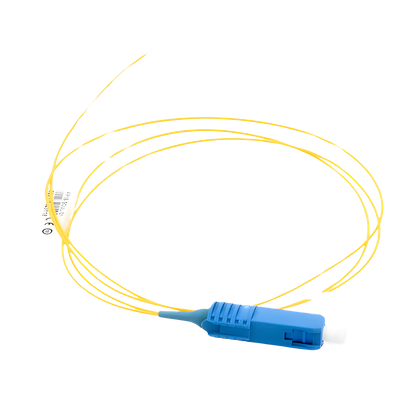 Pigtail de Fibra Óptica / SC/UPC Simplex / Monomodo OS1/OS2 / OFNR / 1 Metro (3.28 Pies) / Amarillo