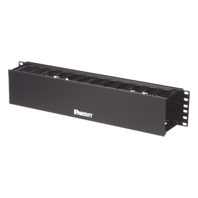 Organizador de Cables Horizontal / Rack 19in / 2UR / Frontal / PatchLink / ABS