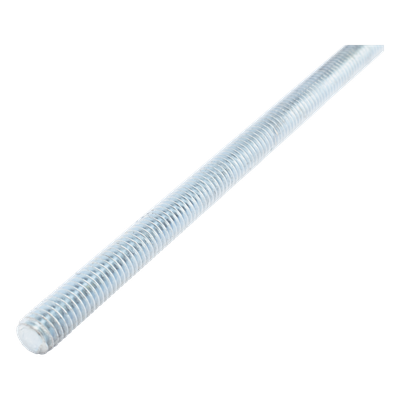 Varilla Roscada / 1/4" x 3000 mm (9.8 ft) / Acero Alta Resistencia / Acabado Electro Zinc / Rosca Completa