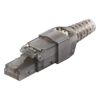 Plug RJ45 / Cat 6A UTP / Sin Herramienta / 50µ Oro / -40°C a 70°C / 22-26 AWG