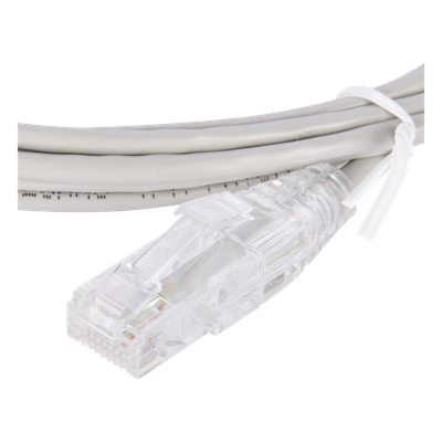 Cable de Parcheo Slim UTP Cat6 / 2 m (6.56 ft) / 28 AWG / 1 Gbps / RJ45 / Gris