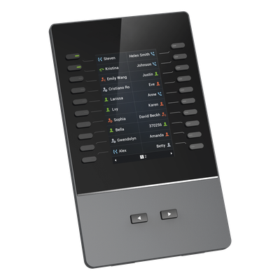 Módulo de Extensión IP / Pantalla LCD 4.3" / 272 x 480 píxeles / 40 Contactos por Módulo / Hasta 160 Líneas en Cascada / BLF y Conferencia