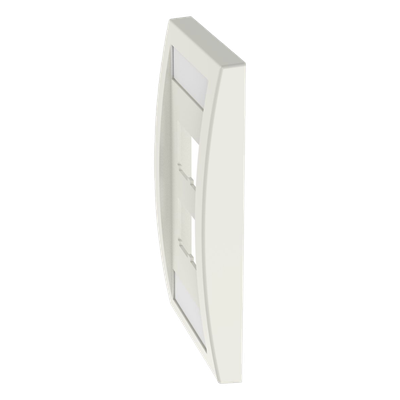 Placa de Pared Vertical / 4 Puertos Mini-Com / 69.8 x 114.3 mm / 2.75 x 4.5 pulg / Blanco Mate