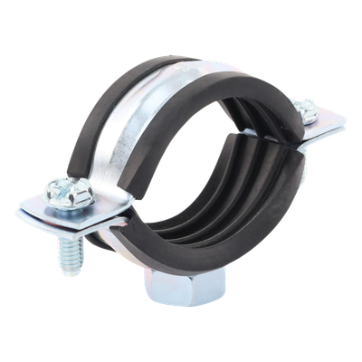 Abrazadera Isofónica Reforzada / 1" (32-36 mm) / Carga 150 kg / Acero 1.75-2.3 mm / Temperatura -30°C a +120°C / Aislamiento EPDM