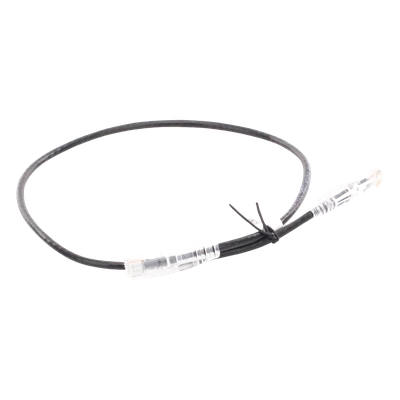 Cable de Parcheo Slim UTP / Cat6A / 0.5 m (1.64 ft) / 28 AWG / Negro