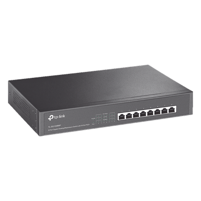 Switch PoE+ / 8 Puertos Gigabit / 126W Total / 30W por Puerto / Escritorio o Rack