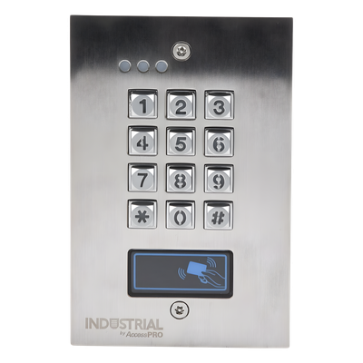 Teclado de Control de Acceso / Antivandálico / 1,200 Usuarios / 3 Relevadores / Salida Wiegand / Lector de Proximidad / Empotrable
