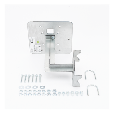 Base para Lámpara de Obstrucción / Acero Galvanizado / Tubo 7/8" a 1-1/4" / Preparada para Fleje Adicional