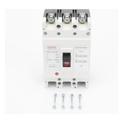 Protector Térmico Trifásico / 125 A / 690 V CA / 3 Polos / 50/60 Hz / UL94-V0 / -5 °C a +40 °C