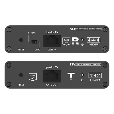 Extensor HDMI / 4K @ 60 Hz / Sin Compresión / Cero Latencia / Alcance 700 m (2296.6 ft) / Cascada 10 Receptores / IR Bidireccional / ARC / S/PDIF