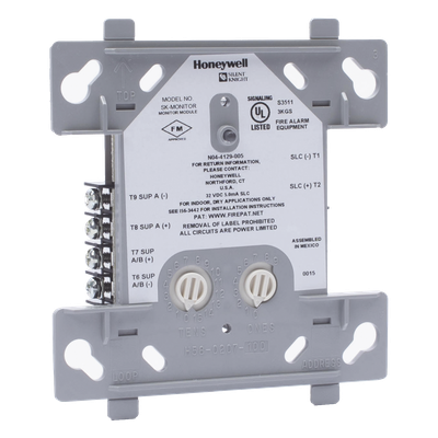 Módulo de entrada convencional / SLC de 2 hilos / LED de estado y alarma / Clase A y B / Direccionamiento por rotación