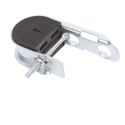 Herraje de Suspensión Tipo J / Fibra Óptica Mini ADSS / Diámetro 6-8 mm / Acero Galvanizado / Neopreno Resistente / 4000 N / Span 100 m (328.1 ft)