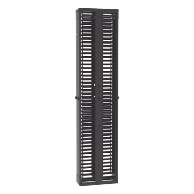 Organizador de Cables Vertical / Doble Frente y Posterior / 45 Unidades / 8 in de Ancho / Acero y ABS / Push-to-Close