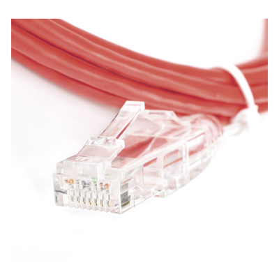 Cable de Parcheo Slim UTP Cat6 / 1 Metro (3.28 Pies) / 28 AWG / Rojo / 1 Gbps