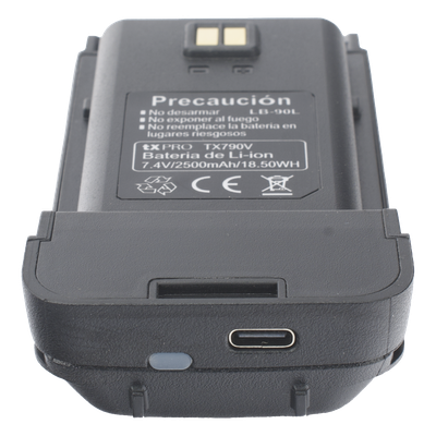 Batería Li-Ion / 2500 mAh / Conector USB-C / Para Radio Portátil / Diseño Compacto