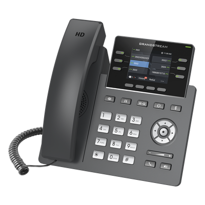 Teléfono IP / 3 Líneas SIP / 6 Cuentas / Pantalla 2.4" / PoE / Gigabit / Audio HD Opus