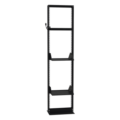 Rack 19" / 45 UR / 2 Charolas / PDU 8 Tomas / Doble Perforación / Estructura Reforzada
