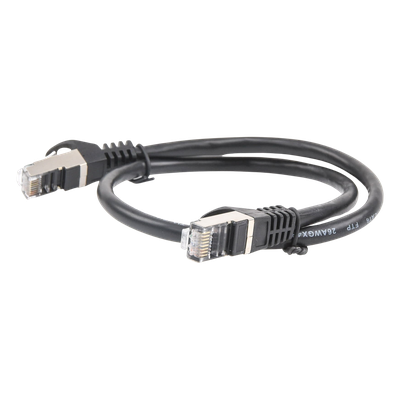 Cable de Parcheo / FTP Cat6 / 0.5 m (1.64 ft) / Blindaje Global / Cobre / Negro