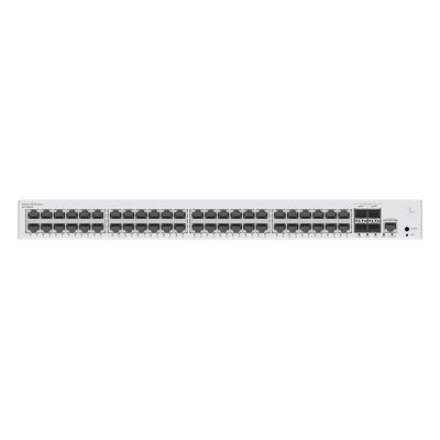 Switch PoE Administrable Capa 3 / 48 Puertos Gigabit PoE / 4 Uplink 10GE SFP+ / PoE Perpetuo / 380W / iStack / ERPS