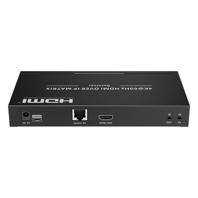 Receptor HDMI sobre IP / 4K60 Hz / 120 m / 18 Gbps / Videowall / 393 ft