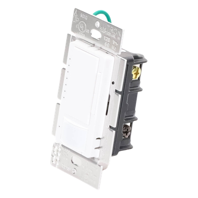 Atenuador de Pared con Sensor de Ocupación y Vacancia / 120 V / 600 W Incandescente-Halógeno / 150 W LED-CFL / 180° / 81 m² (871.9 ft²) / Unipolar o Multilocalización