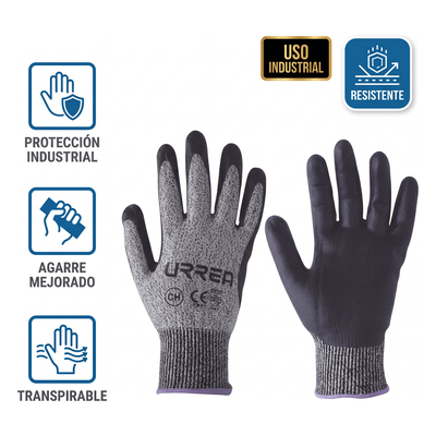 Guante de protección industrial / Supraneema / Recubrimiento nitrilo espumoso / Talla mediana / 4.9 x 32.8 x 78.7 ft