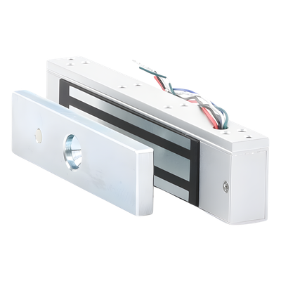 Chapa Magnética / 350 lbs (158.8 kg) / Voltaje Dual 12/24 VDC / Sensor de Estado NO/COM / Aluminio Anodizado / Interior