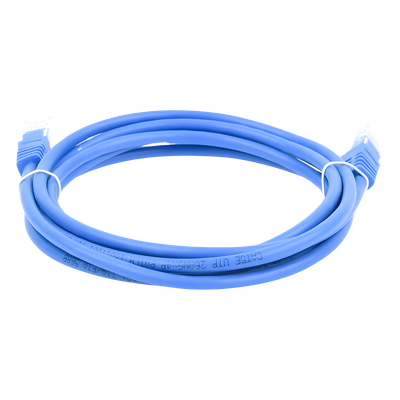 Cable de Parcheo UTP Cat5e / 2 m (6.56 ft) / Azul / 1 Gbps / RJ45