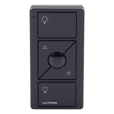 Control Inalámbrico de Iluminación / 3 Botones con Subir y Bajar / Alcance 18 m (59.1 ft) / RF 431-437 MHz / Batería 10 Años / Negro Brillante