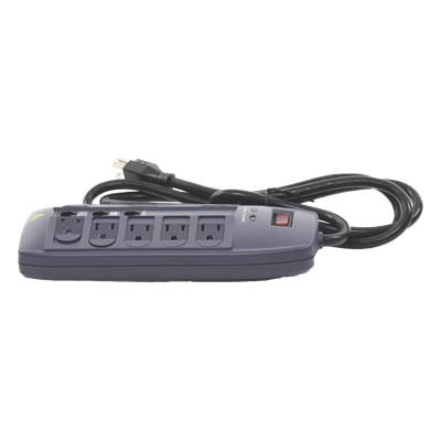 Multicontacto 8 Salidas / 120 VCA 15 A / 2160 Joules / Telco RJ11 / 6 Transformadores Simultáneos / 5.9 pies Cable