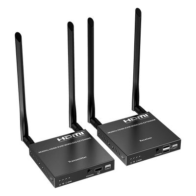 Extensor HDMI Inalámbrico / 4K@60Hz 4096x2160 / KVM Integrado / Banda 5G / Alcance 50 m (164 ft) / 1 a 4 Pantallas
