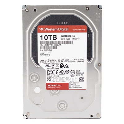 Disco Duro para NAS / 10 TB / 7200 RPM / SATA III 6 Gb/s / Caché 128 MB / Hasta 16 Bahías