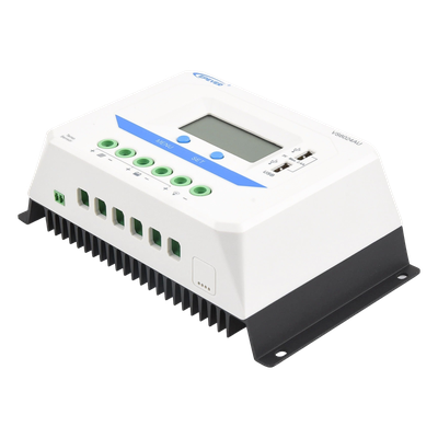 Controlador Solar PWM / 60A / 12/24V Auto / Doble USB / Pantalla LCD / VOC 50V / Tierra Positivo Común / Entrada 9V-32V