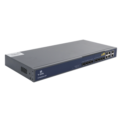 OLT EPON / 4 Puertos PON / 8 Puertos Uplink RJ45+SFP / 256 ONUs / 20 km / Rack 1U