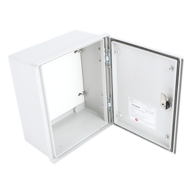 Gabinete de Poliéster / IP65 / 250 x 300 x 140 mm / Carga 30 kg / Placa Trasera Incluida / Cerradura con Llave