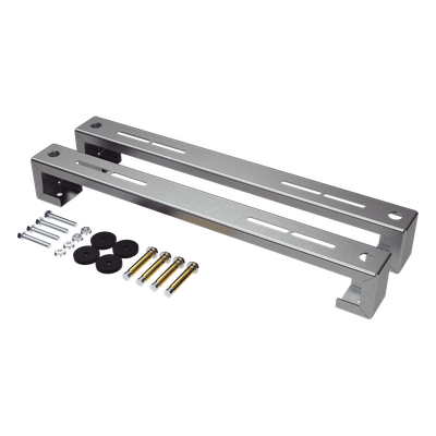 Base para Unidad Externa Minisplit / Capacidad 1 a 3 Toneladas / Ajustable en Altura y Ángulo / Acero Galvanizado y Aluminio / Sistema Antivibraciones