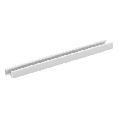 Canaleta Unicanal / PVC Auto-extinguible / 0 Halógenos / 20 cm (7.9 in) / RAL 7035 / Anti-choques