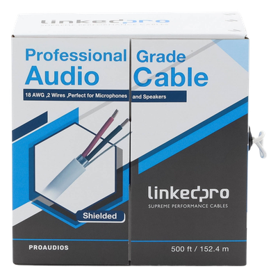 Cable para Bocina / 2x18 AWG / Blindado / 152 m (500 ft) / FRNC / -20°C a 60°C