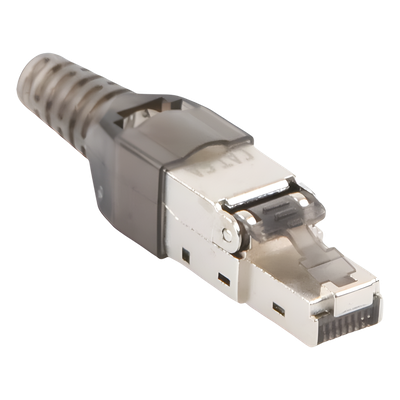 Plug RJ45 Blindado / Cat 6A / Sin Herramienta / 50μ Oro / 10GBASE-T