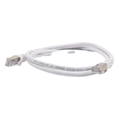 Patch Cord / Cat6A Blindado / 10G / 1.0 m (3.28 ft) / 500 MHz / AWG 27 / Blanco