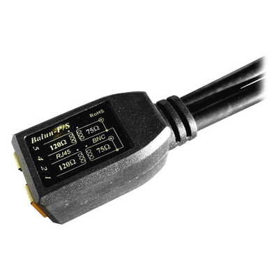 Balun E1 / Adaptador 75 a 120 ohms / Pigtail BNC a RJ45 / 2048 kbps / 0.2 dB pérdida