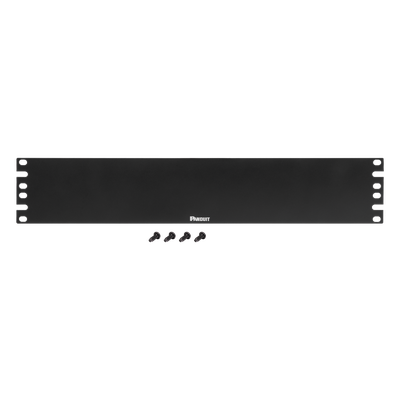 Tapa Ciega para Rack / 19 Pulgadas / 2 UR / Acero 16 ga / Diseño Plano / 482.6 x 43.7 mm